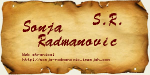 Sonja Radmanović vizit kartica